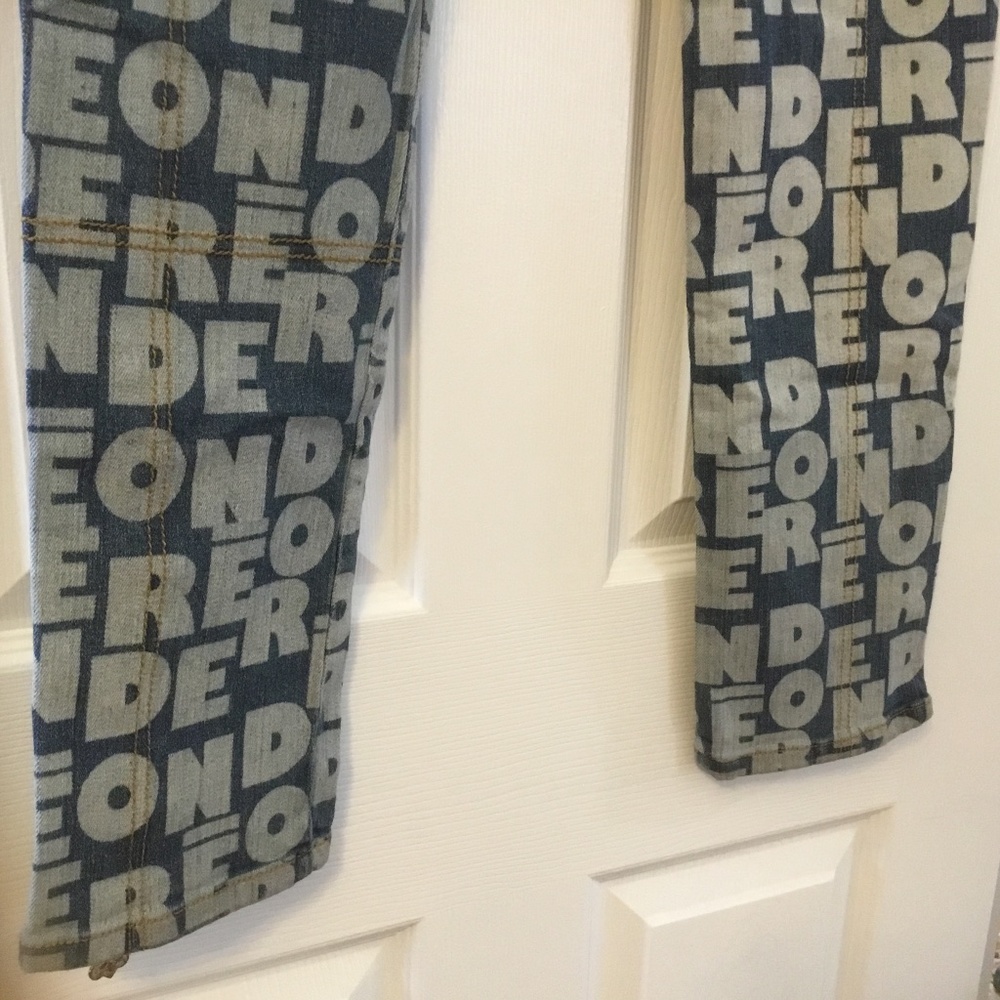 Unique Beyoncé Dereon All Over Jeans (Lapel flap needs stitching) NICE! - Picture 9 of 16
